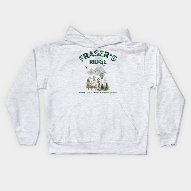 Fraser's Ridge Est 1767 Kids Hoodie by MalibuSun